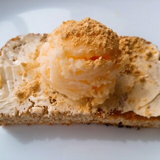 マーガリンアイスきな粉トースト